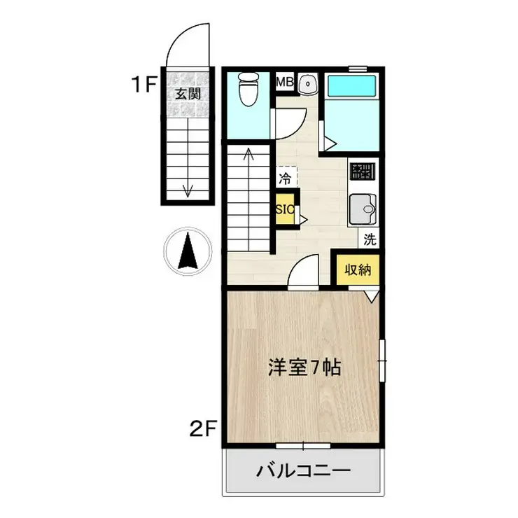 パークサイド東伏見南 2階階 間取り