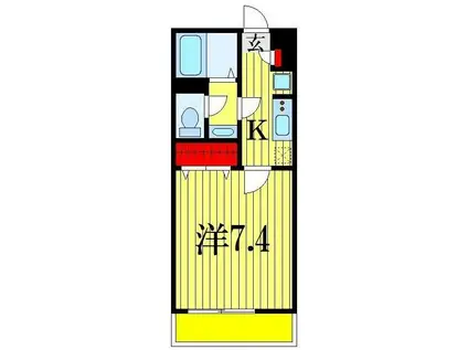 リブリ・マザーユニックス(1K/2階)の間取り写真