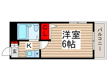 ラ・スコリエーラ南柏(1K/4階)の間取り写真