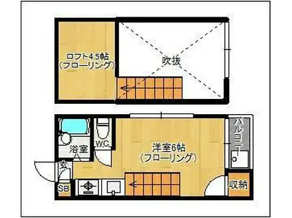 ニューネクサス博多駅南(ワンルーム/1階)の間取り写真