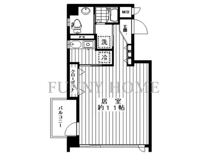OEビル(1K/6階)の間取り写真