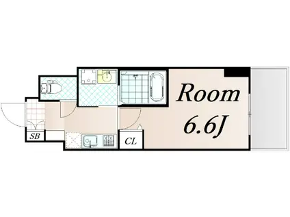 イーストヴィラ梅田(1K/7階)の間取り写真