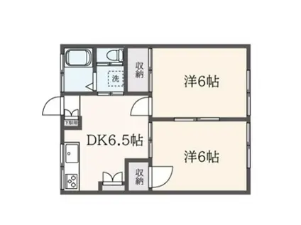第1さくらハイツ(2DK/1階)の間取り写真