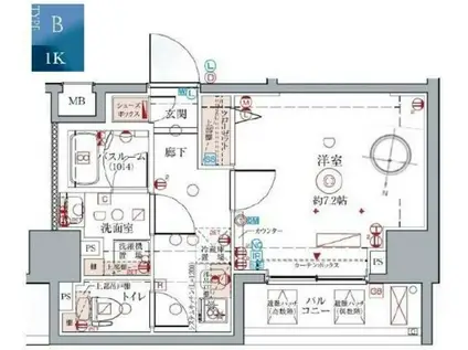 クレヴィスタ中野新橋(1K/5階)の間取り写真