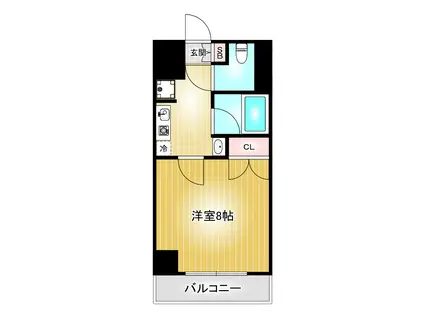 楽RAKU荘(1K/7階)の間取り写真