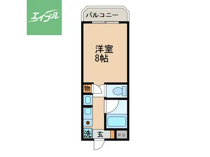 グレイス平和公園(ワンルーム/4階)の間取り写真