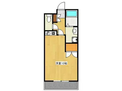 パレット新屋敷(ワンルーム/1階)の間取り写真