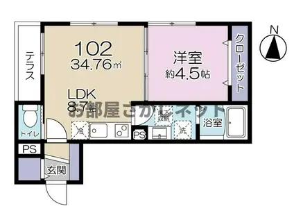 RAMIUJ学生・社会人におススメ(1LDK/1階)の間取り写真