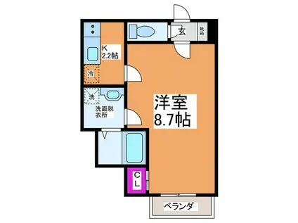 ASTRA HIMESATO(1K/2階)の間取り写真