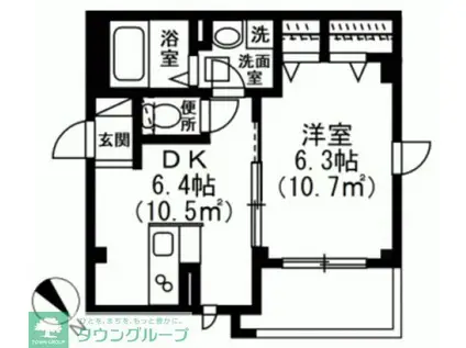 SERENA WASEDA(1DK/4階)の間取り写真