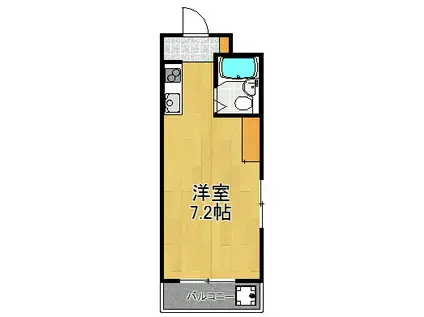 オーシャンブリーズ生麦(ワンルーム/2階)の間取り写真