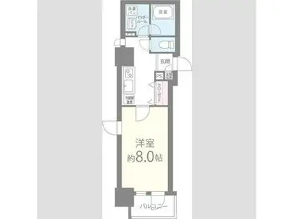 プランドール中之島(1K/7階)の間取り写真