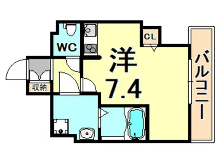 ONLYONE伊丹中央(ワンルーム/7階)の間取り写真