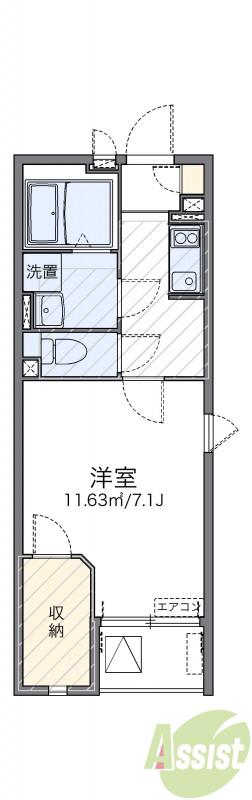 レオネクスト光(1K/3階)の間取り写真