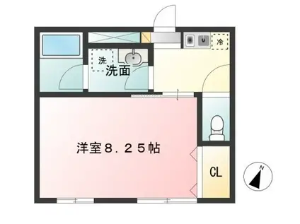 グリシーナ(1K/1階)の間取り写真