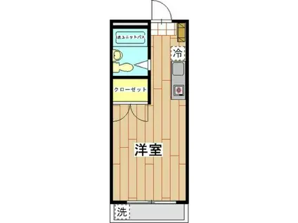 T・KレジデンスII(1K/2階)の間取り写真