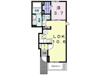 グランシーダ ゼロ(1LDK/1階)の間取り写真