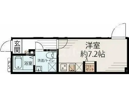 プリマベーラ板橋本町(1K/2階)の間取り写真