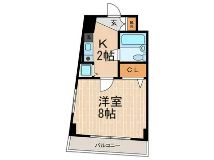 ダイヤデート(1K/2階)の間取り写真