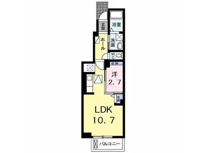 ラ・シーズ(1LDK/1階)の間取り写真