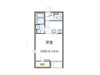 KIYOKO(1K/2階)の間取り写真