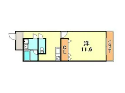 ニューナイスマンション(1K/1階)の間取り写真