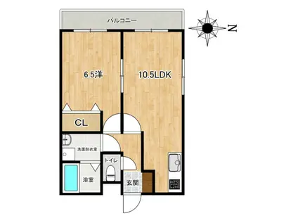 レレーヴロゼ(1LDK/2階)の間取り写真
