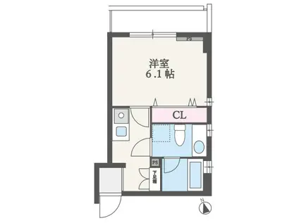 TERRACE FIVE(1K/2階)の間取り写真