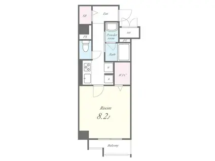 アスティー大森(1K/4階)の間取り写真