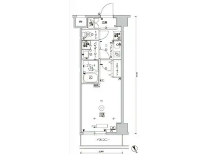 スカイコートパレス板橋(1K/6階)の間取り写真