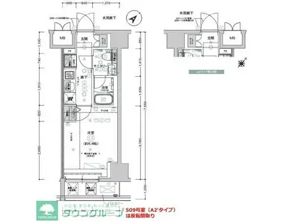 CREST TAPP新横浜(1K/5階)の間取り写真