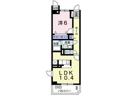 グランツ大町(1LDK/3階)の間取り写真