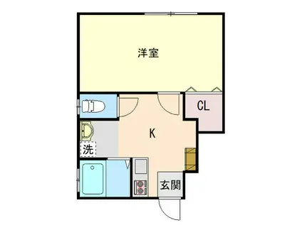 パーソナルマンション富士II(1K/1階)の間取り写真