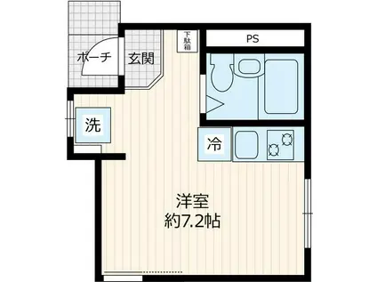 CORNER HOUSE(ワンルーム/2階)の間取り写真