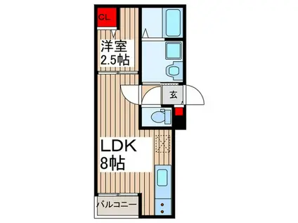 JACK YOSHINO II(1LDK/1階)の間取り写真