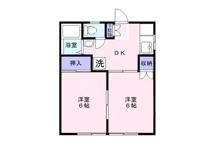 ハイツヤマト(2DK/1階)の間取り写真