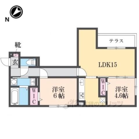 STグランツ(2LDK/1階)の間取り写真