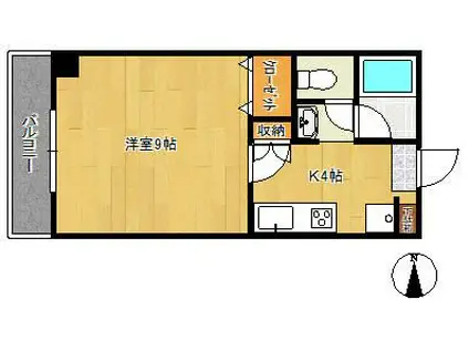 エミナンス扇町(1K/3階)の間取り写真