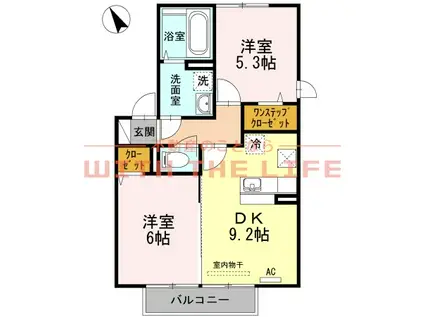 セジュール・アルジェント(2DK/1階)の間取り写真