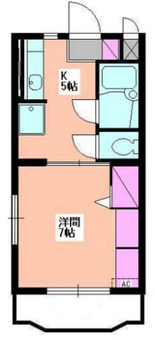 松下パークハイム(1K/2階)の間取り写真