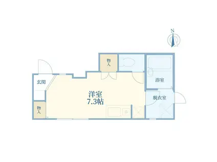 アーベインテラス中井(ワンルーム/1階)の間取り写真