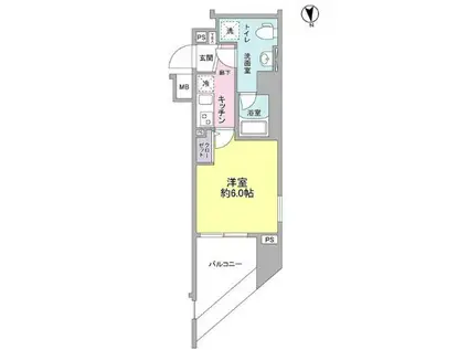 メインステージ白金高輪駅前(1K/3階)の間取り写真