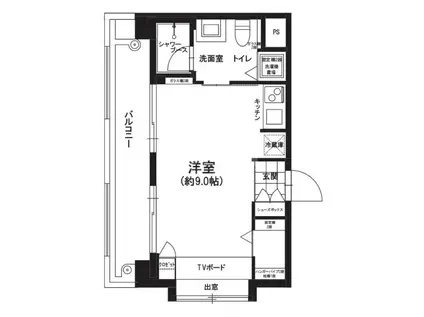 ディアクレスト西新(ワンルーム/2階)の間取り写真