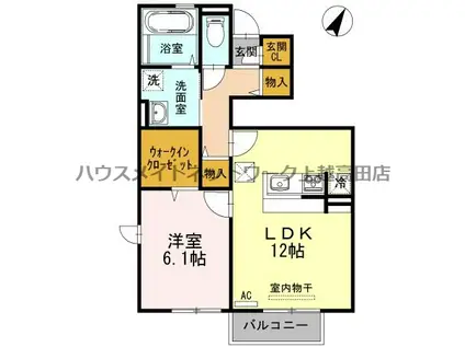 ガルリ・ポーズ(1LDK/1階)の間取り写真