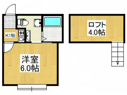 アノンテラス・ランドI(1K/2階)の間取り写真