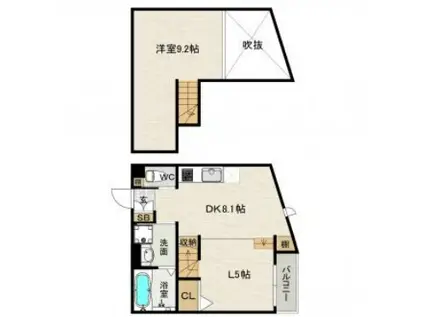 DREAMSTAGE井尻GRACIEUXSE(1LDK/1階)の間取り写真