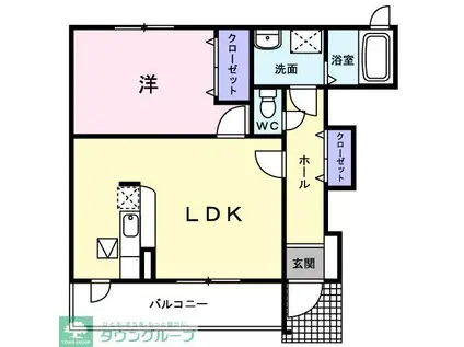 サニー・レジデンス(1LDK/1階)の間取り写真