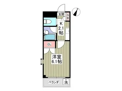 コートアネックスII(1K/1階)の間取り写真