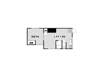 コーポ弘明寺(1LDK/2階)の間取り写真