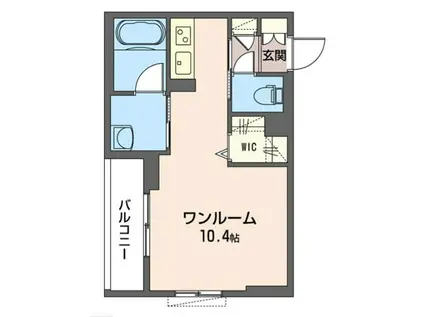 クオリスタ蘇我(ワンルーム/2階)の間取り写真